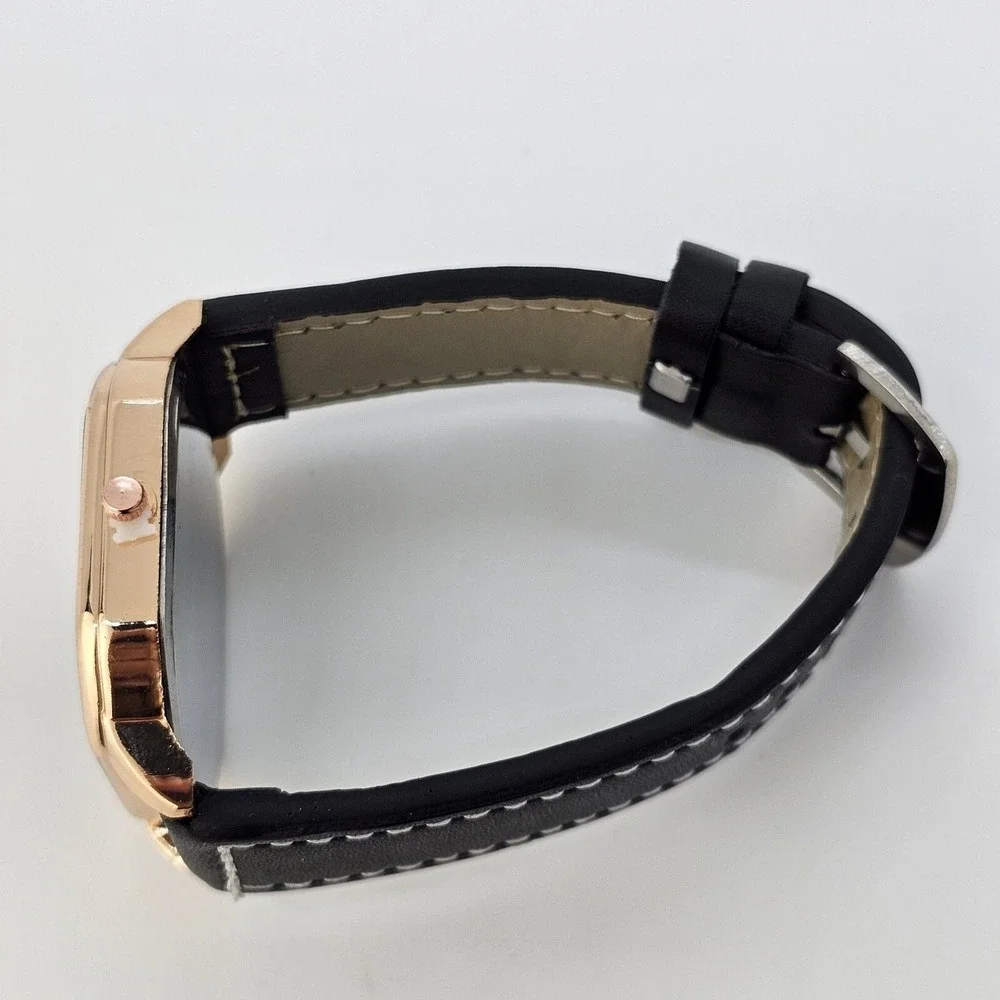 3PC‎ Men's Gift Set Fashion Watch Set Luxury Leather Bracelet and Necklace